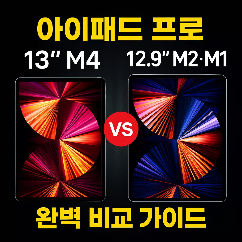 아이패드 프로 13″ M4 vs 12.9″ M2·M1 완벽 비교 가이드 썸네일